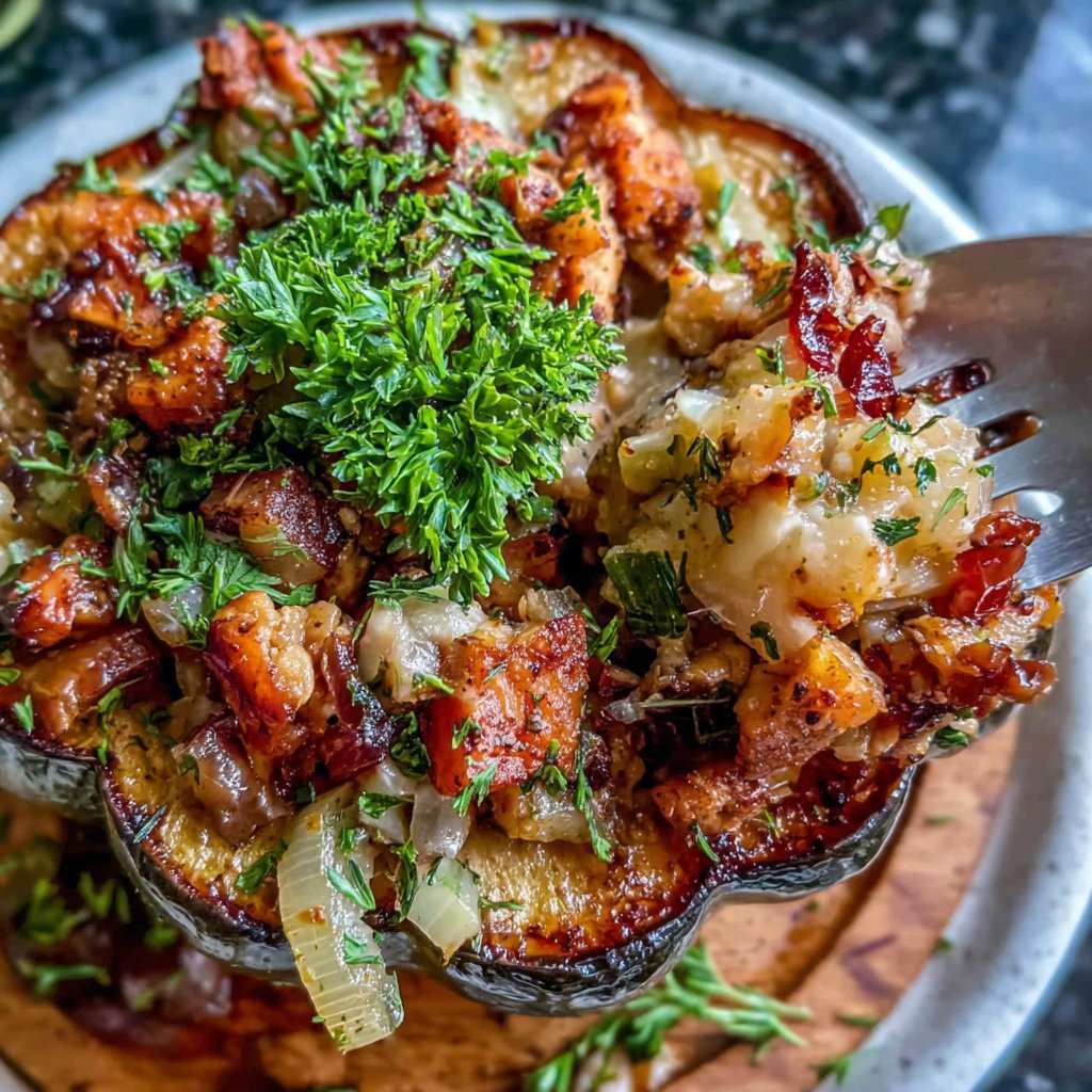 Turkey Stuffed Acorn Squash