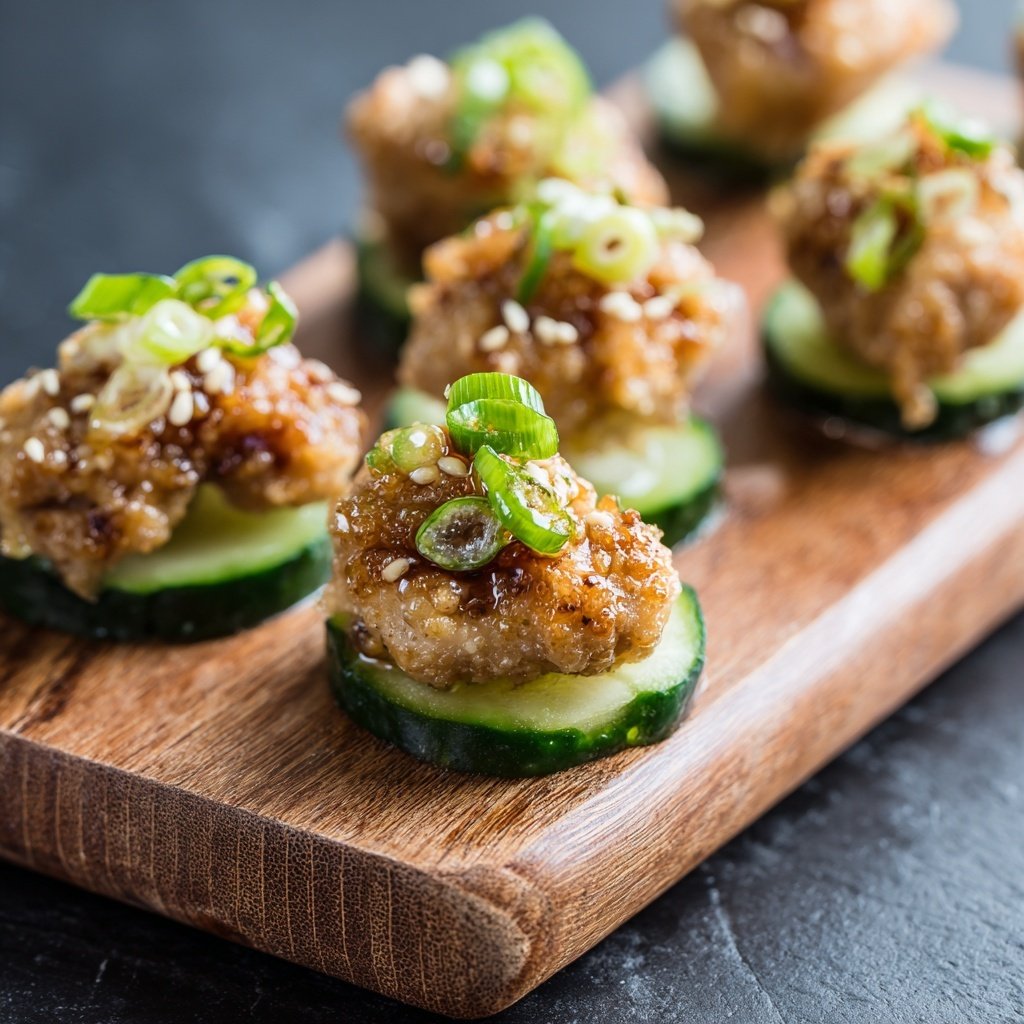 Asian-Inspired Cucumber Chicken Bites